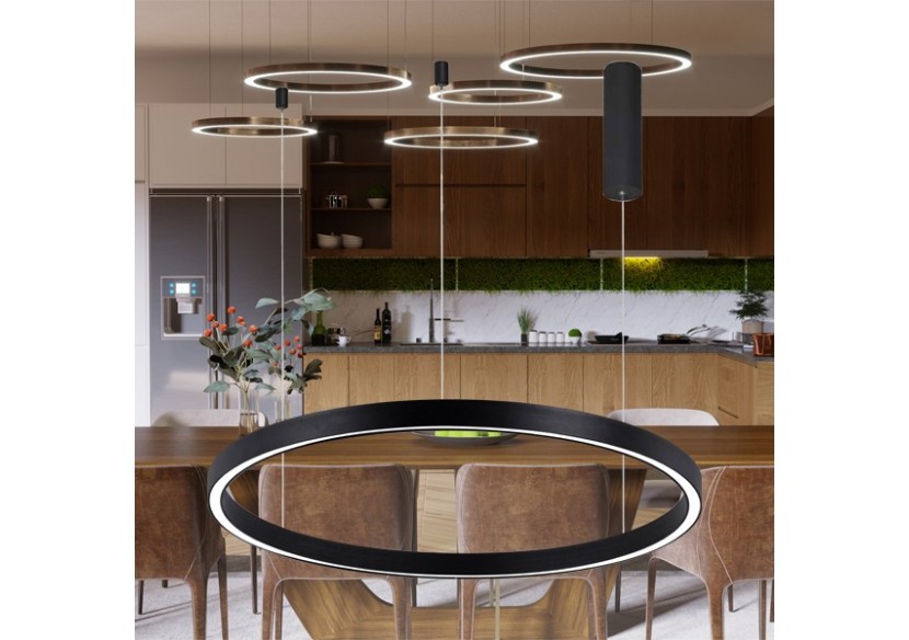 Suspension Lina LED Noire, 4520 lm - BH16-09281 - Braytron