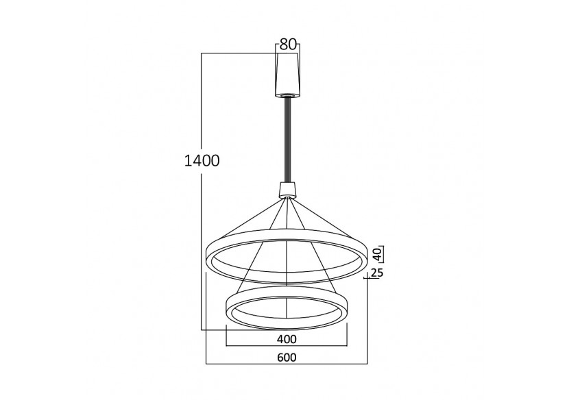 Suspension Lina LED Blanche, 6500 lm - BH16-09680 - Braytron