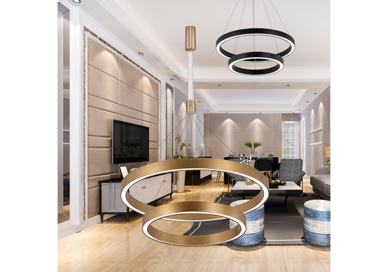 Suspension Lina LED 1200mm Or, 6500 lm - BH16-09686 - Braytron