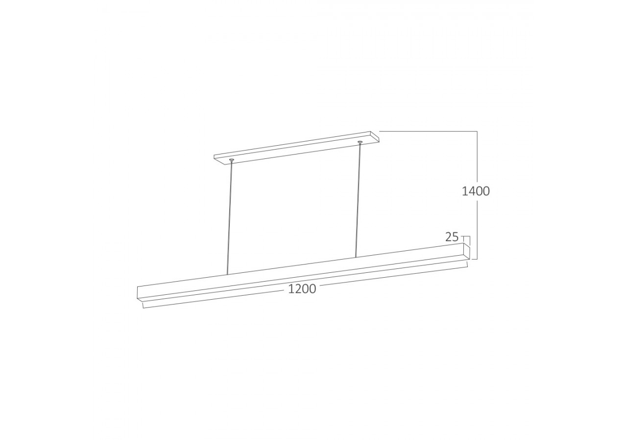 Luminaire linéaire Lina LED 1200mm Blanc, 3000 lm - BH16-09980 - Braytron
