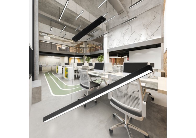 Luminaire linéaire Lina LED 1200mm Noir, 3000 lm - BH16-09981 - Braytron 2