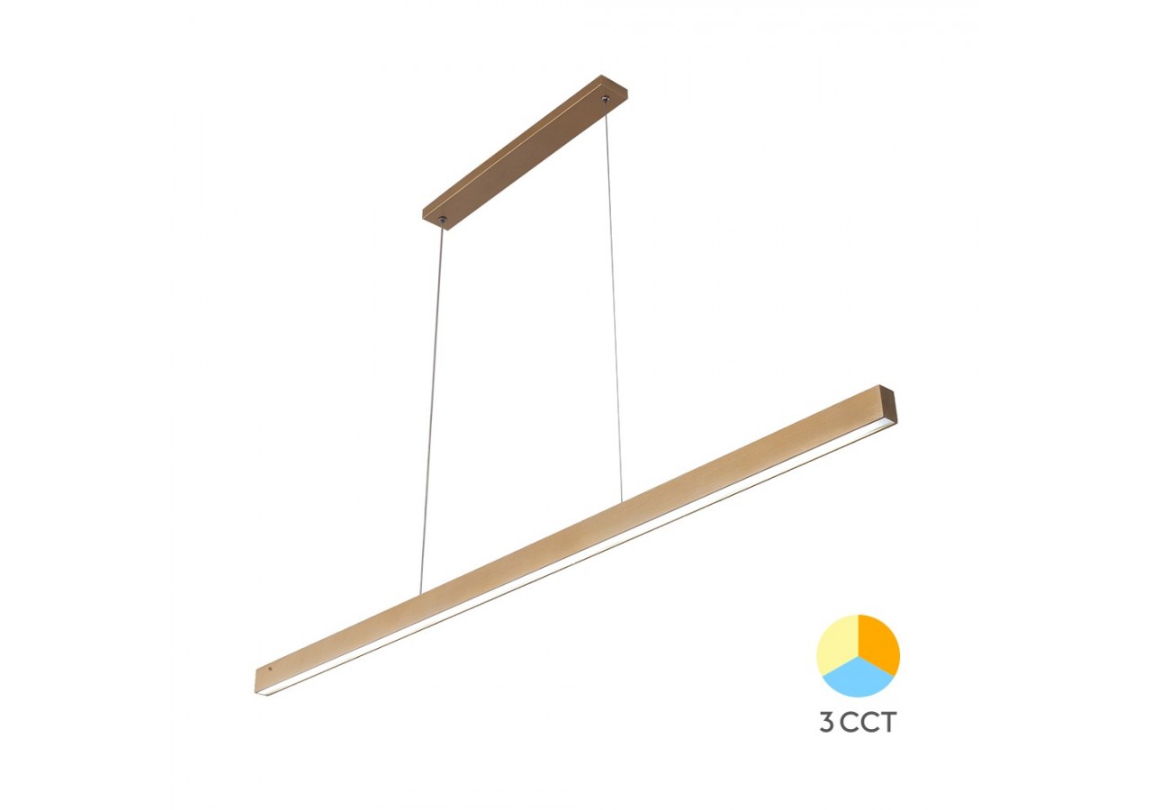 Luminaire linéaire Lina LED 1200mm Or, 3000 lm - BH16-09986 - Braytron