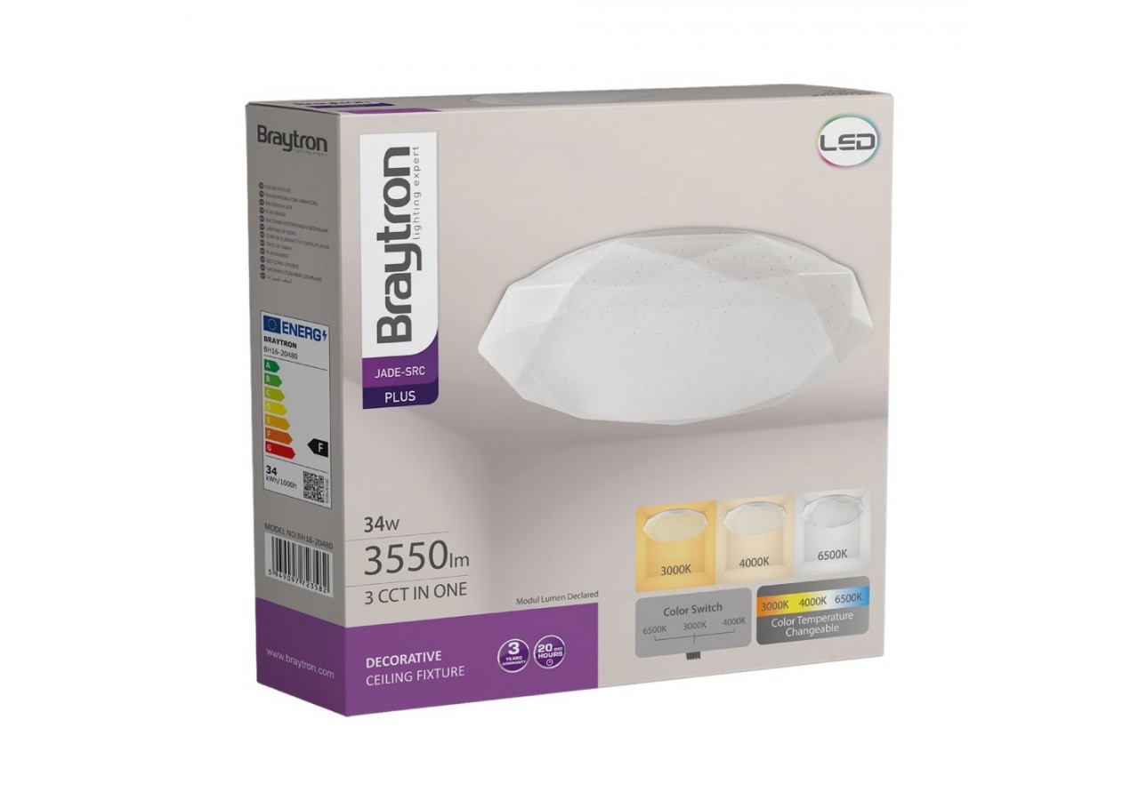 Plafonnier Jade LED Blanc, 3550 lm - BH16-20480 - Braytron