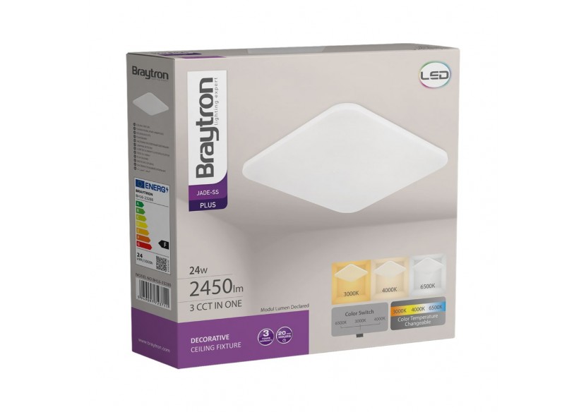 Plafonnier Jade LED 325mm Blanc, 2450 lm - BH16-23280 - Braytron