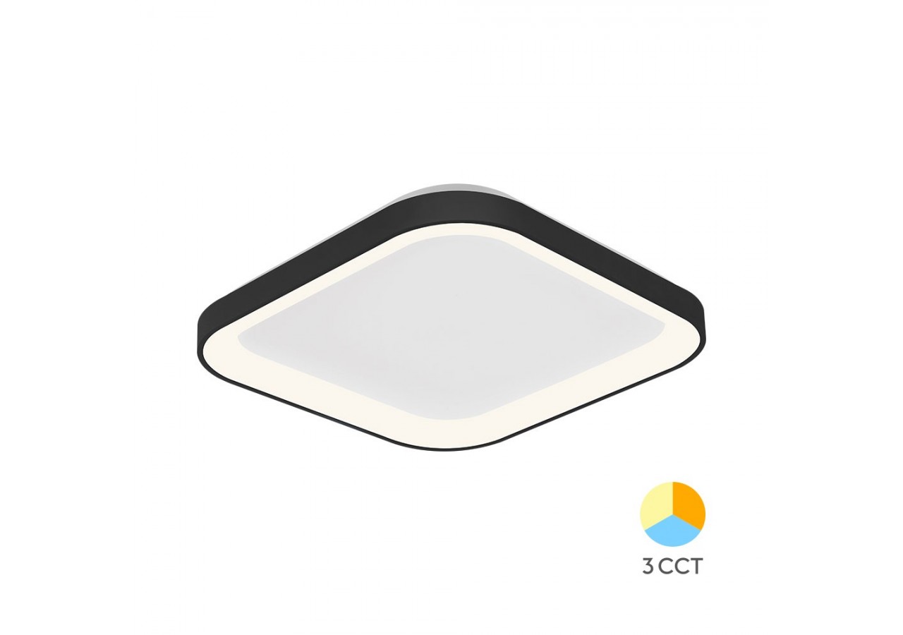 Plafonnier Bella LED 480mm Noir, 4260 lm - BH17-00781 - Braytron