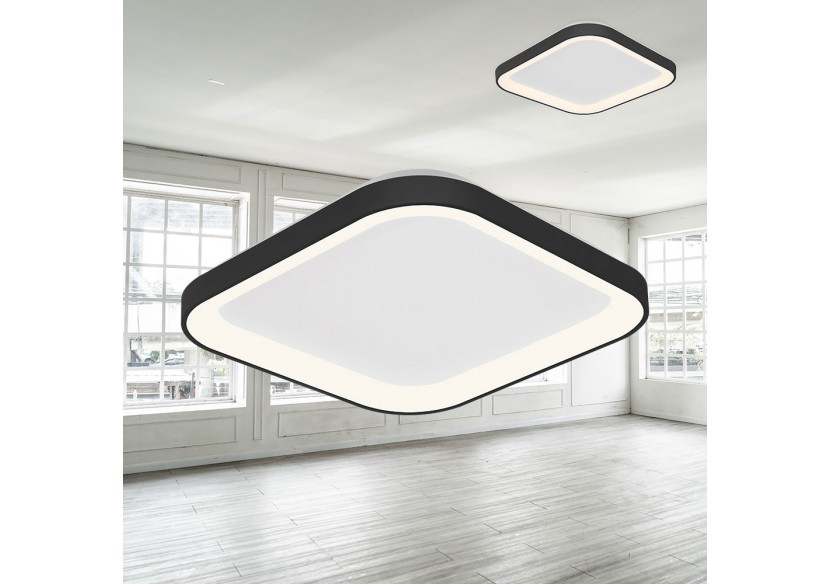 Plafonnier Bella LED 480mm Noir, 4260 lm - BH17-00781 - Braytron