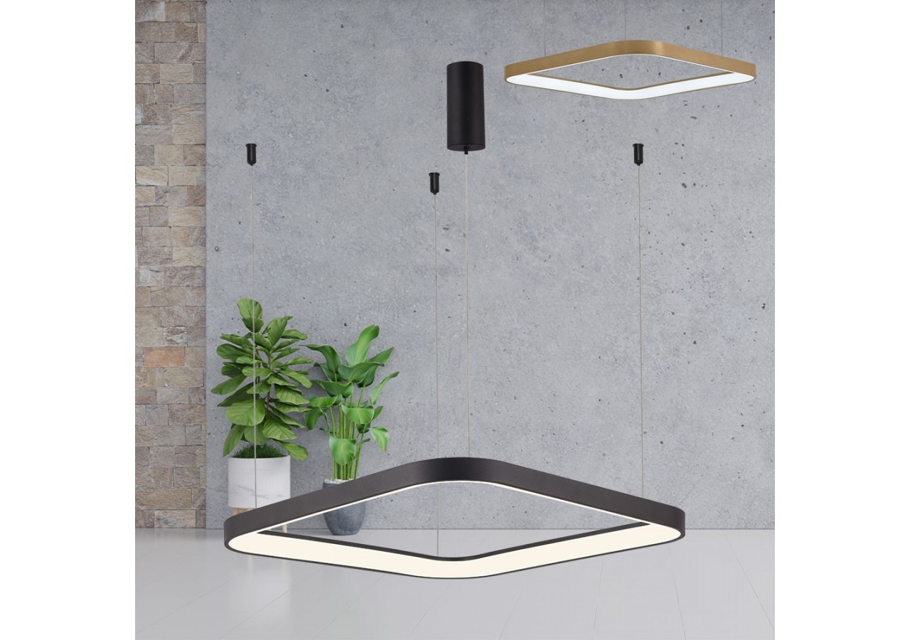 Suspension Bella LED 580mm Noire, 5200 lm - BH17-01981 - Braytron