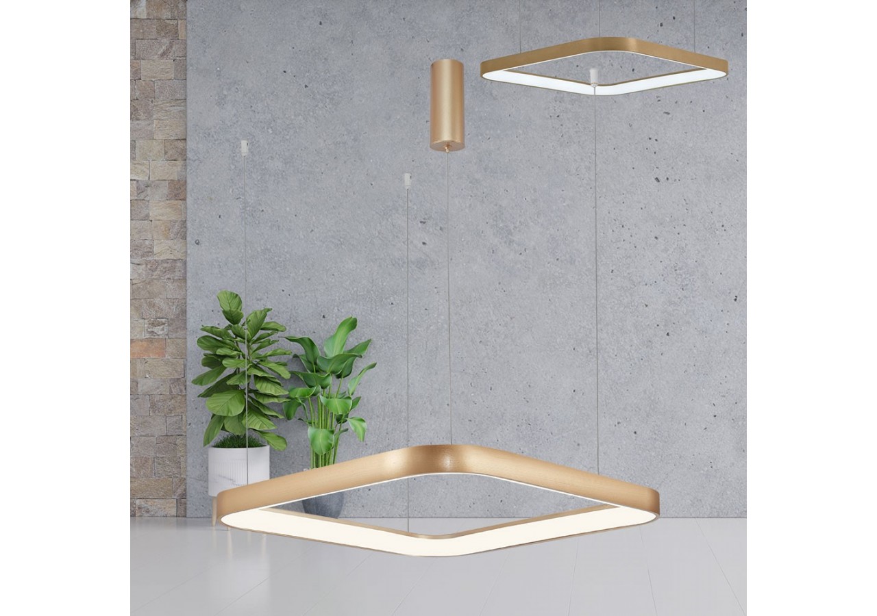 Suspension Bella LED 580mm Or, 5200 lm - BH17-01986 - Braytron