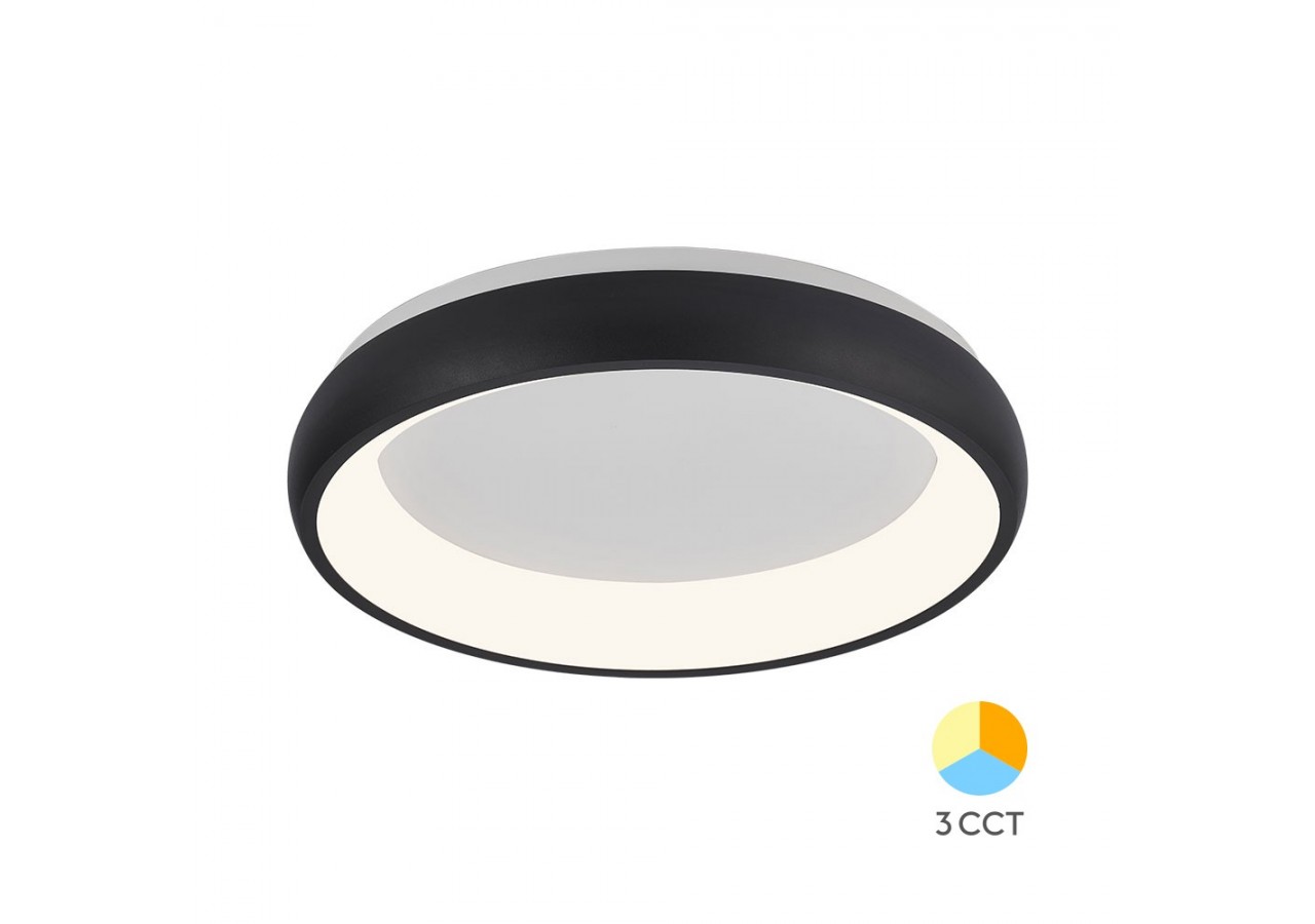 Plafonnier Bella LED 480mm Noire, 4260 lm - BH17-02381 - Braytron
