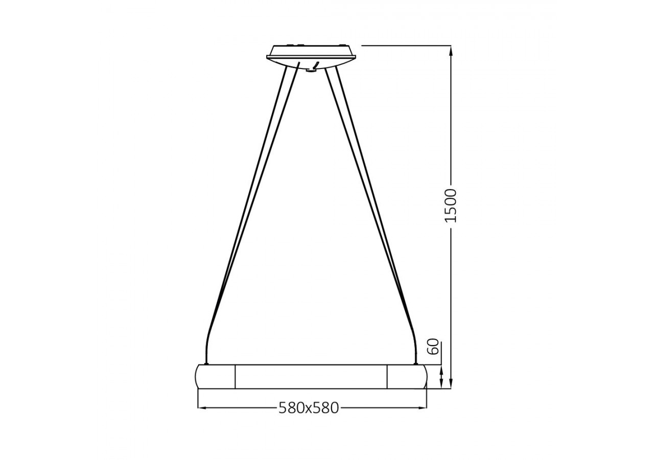 Suspension Bella LED 580mm Or, 5200 lm - BH17-03986 - Braytron