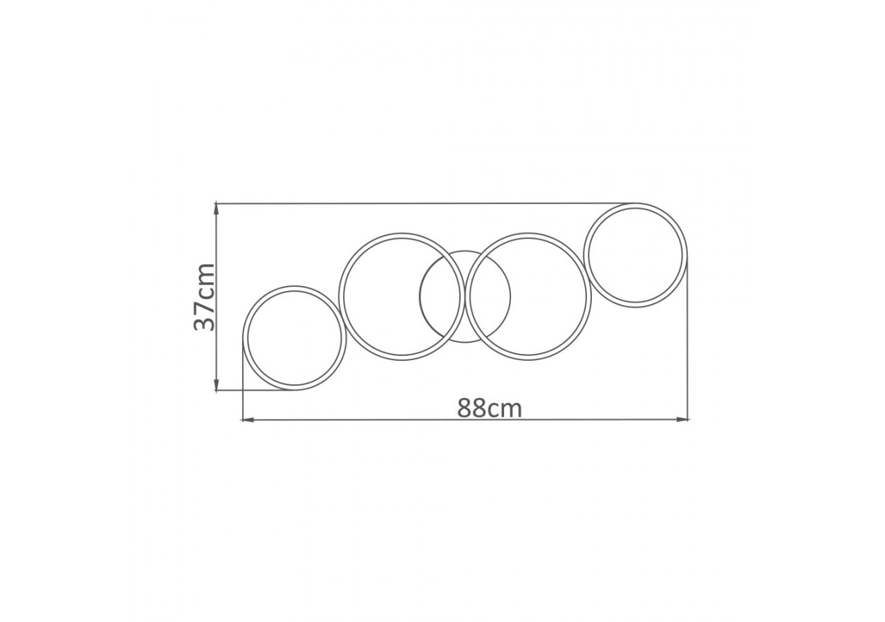 Plafonnier Nela LED 880mm Noir, 6050 lm - BH17-04091 - Braytron
