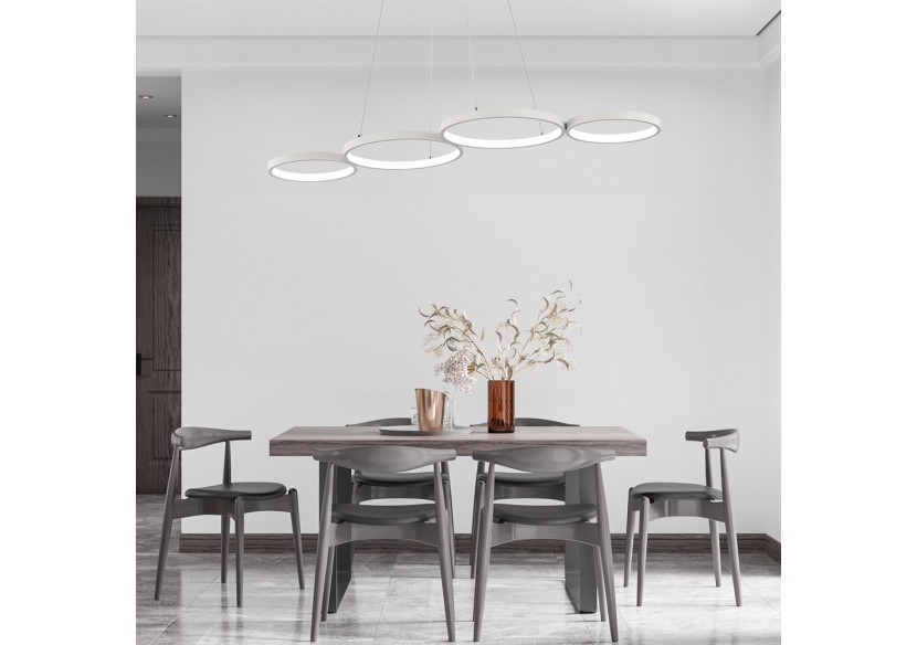 Suspension Nela LED 880mm Blanche, 6050 lm - BH17-04190 - Braytron