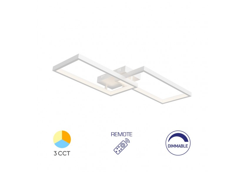 Plafonnier Nela LED 600mm Blanc, 4400 lm - BH17-04490 - Braytron