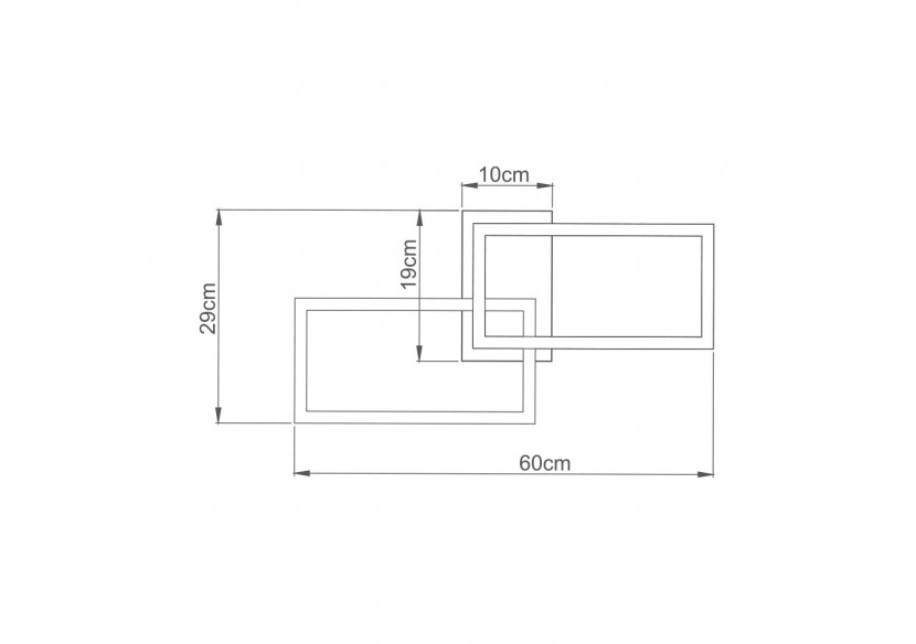 Plafonnier Nela LED 600mm Blanc, 4400 lm - BH17-04490 - Braytron