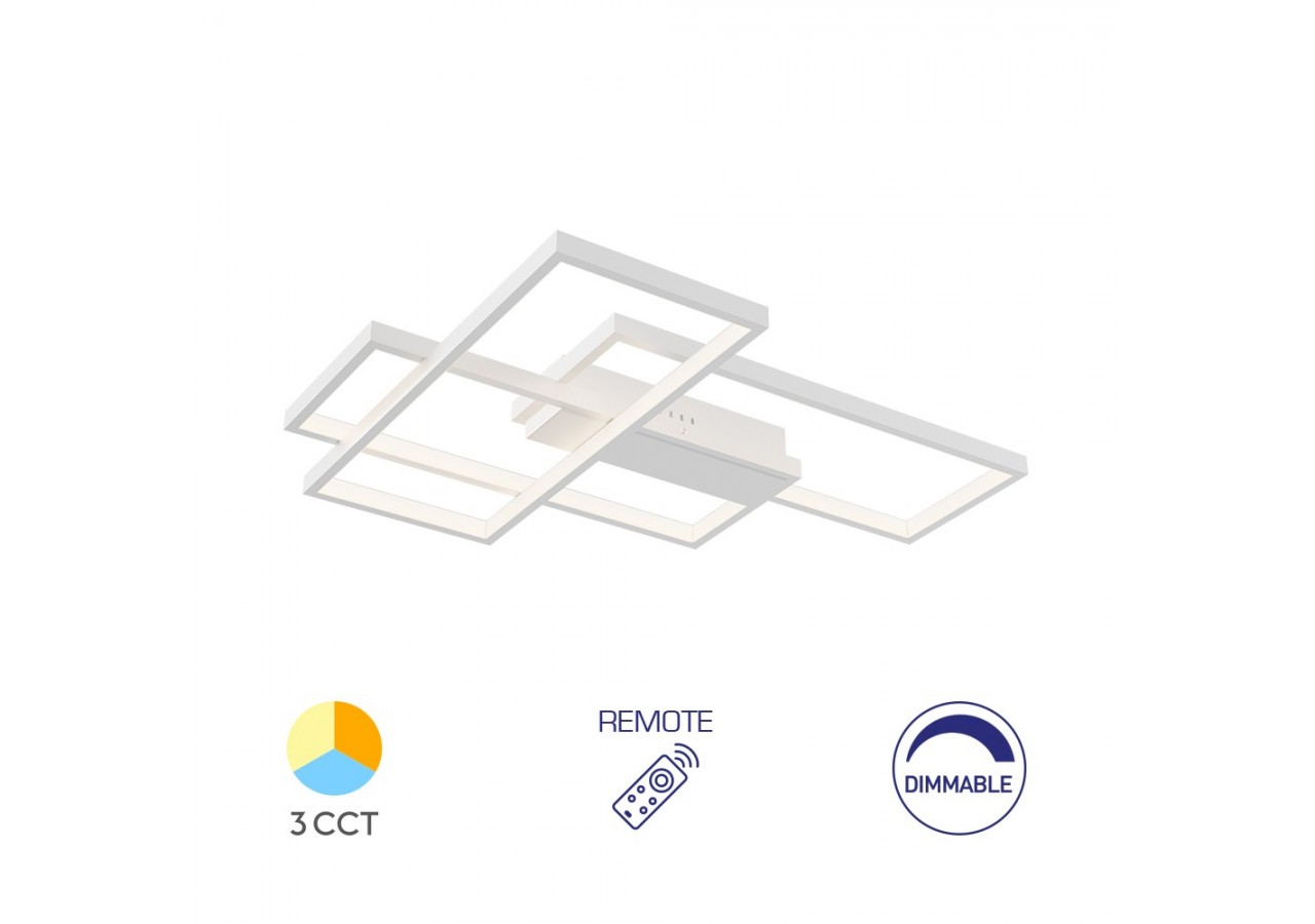 Plafonnier Nela LED 650mm Blanc, 7150 lm - BH17-04590 - Braytron