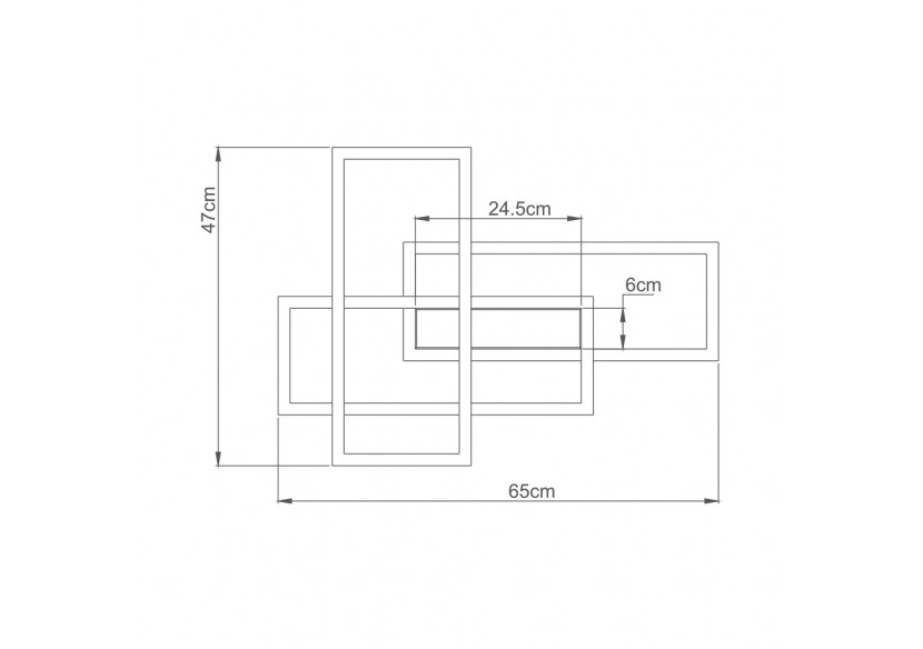 Plafonnier Nela LED 650mm Noir, 7150 lm - BH17-04591 - Braytron