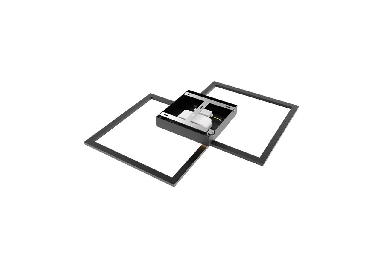 Plafonnier Crystal LED 540mm Noir, 6050 lm, Variation de blancs - BH17-04891 - Braytron