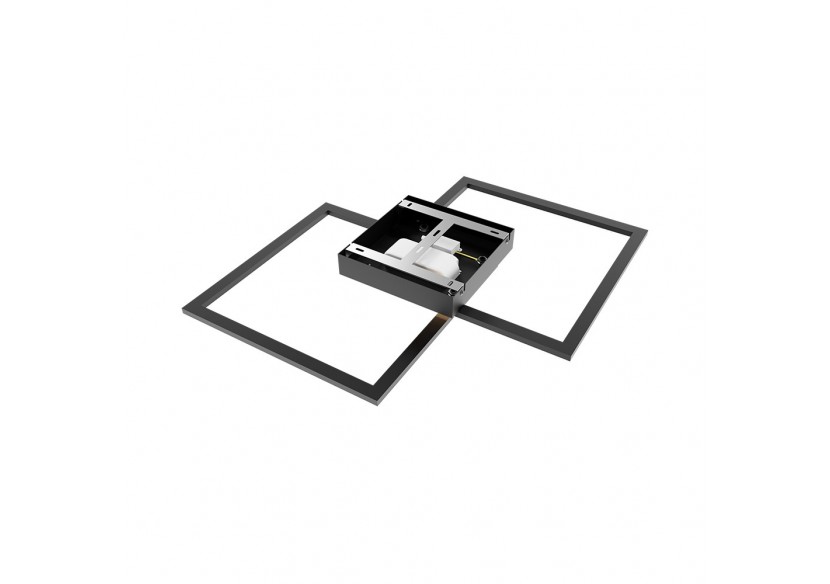 Plafonnier Crystal LED 540mm Noir, 6050 lm, Variation de blancs - BH17-04891 - Braytron