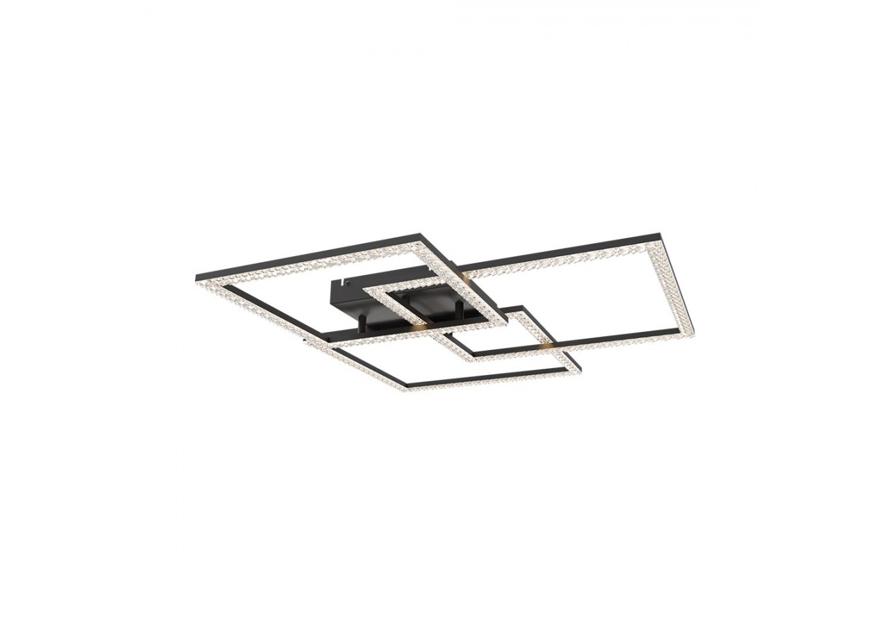 Plafonnier Crystal LED 756mm Noir, 8800 lm, Variation de blancs - BH17-04991 - Braytron