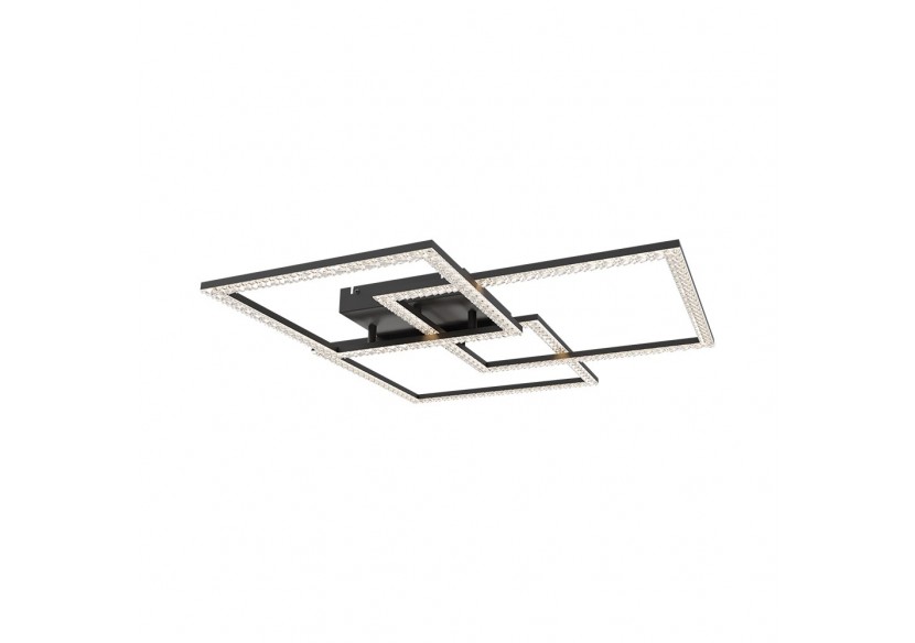 Plafonnier Crystal LED 756mm Noir, 8800 lm, Variation de blancs - BH17-04991 - Braytron
