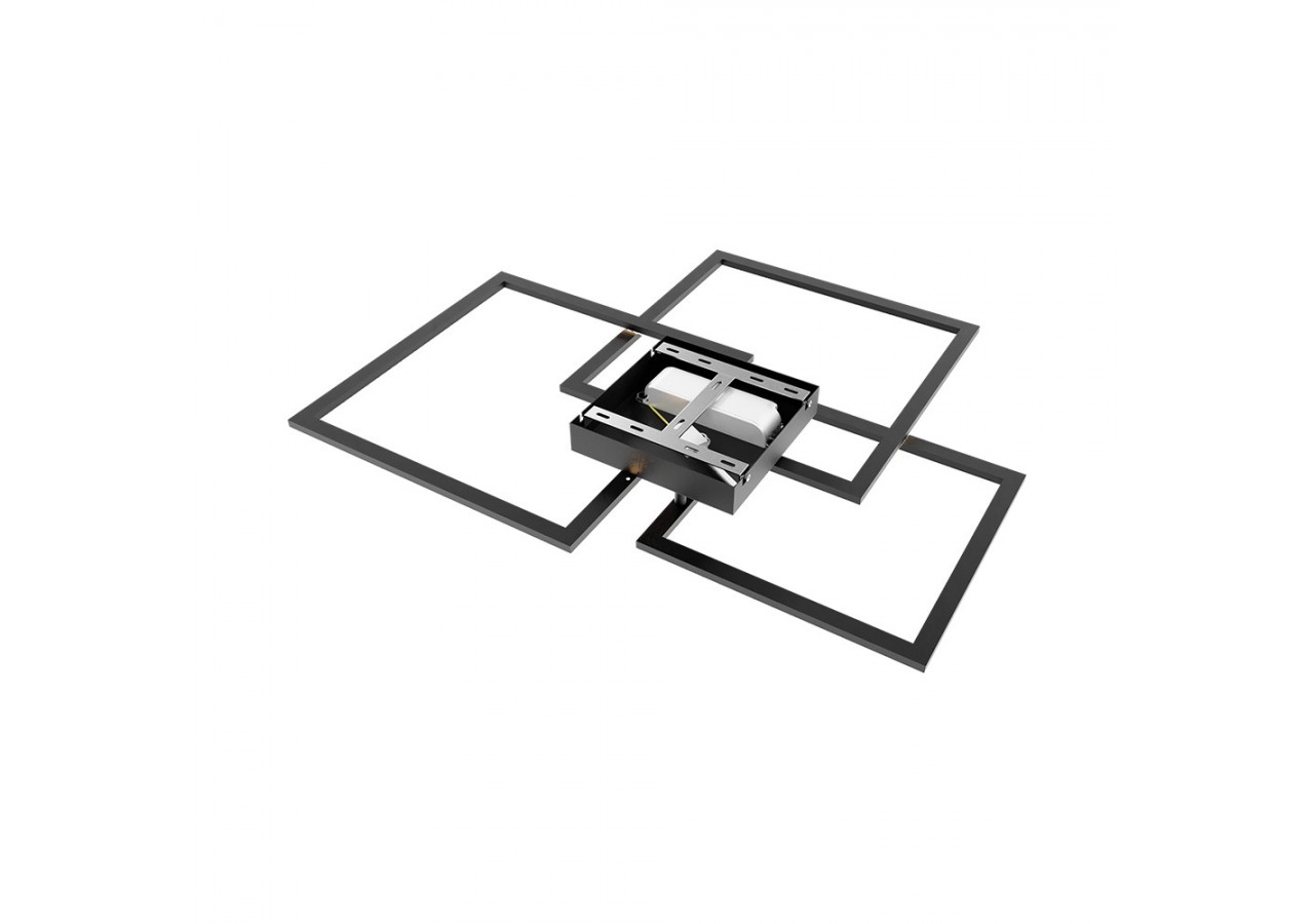 Plafonnier Crystal LED 756mm Noir, 8800 lm, Variation de blancs - BH17-04991 - Braytron