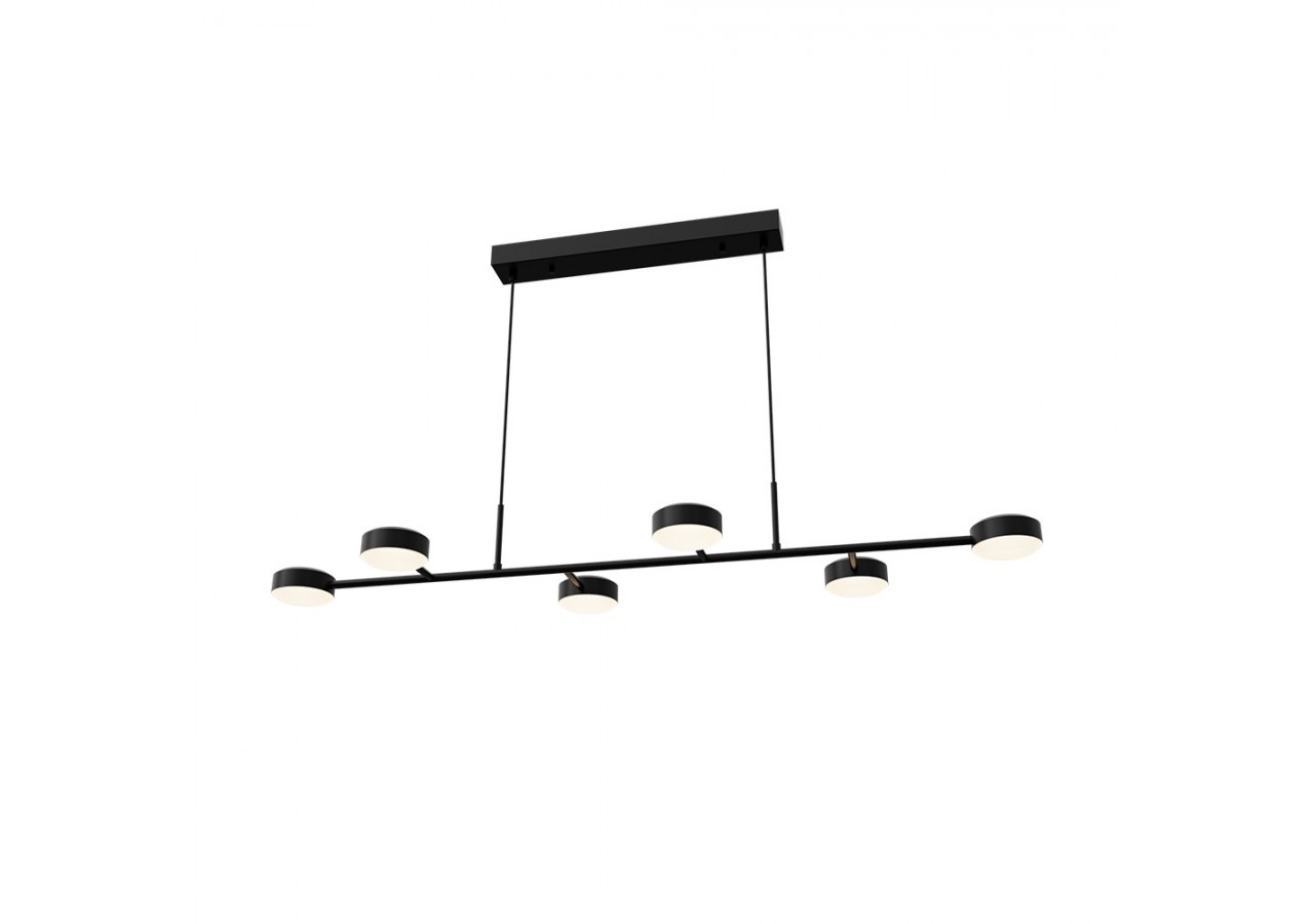 Suspension Arcana LED 1200mm Noire, 5280 lm, Blanc Chaud - BH18-01301 - Braytron