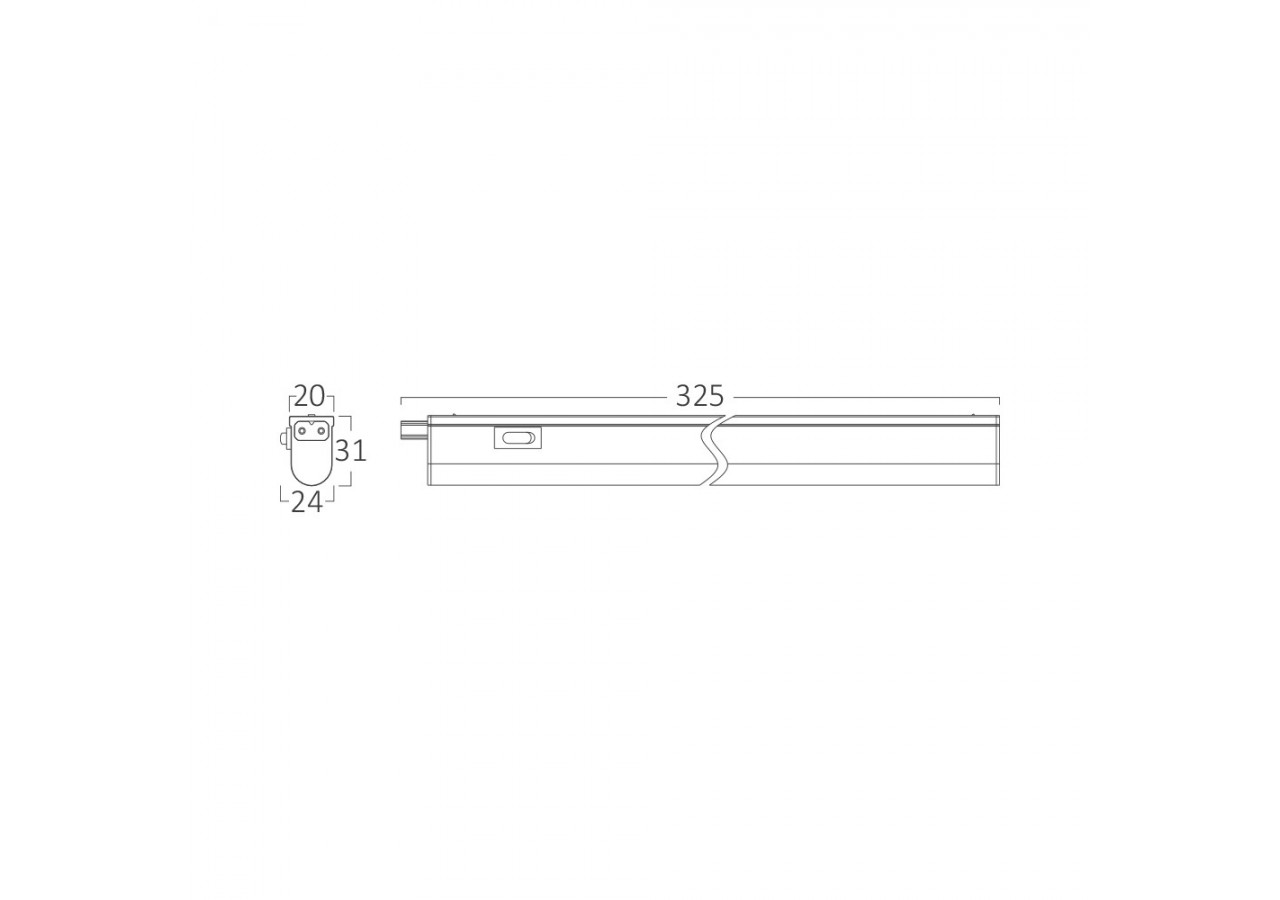 Tube LED 325mm Blanc, 440 lm, Blanc neutre - BN11-00410 - Braytron