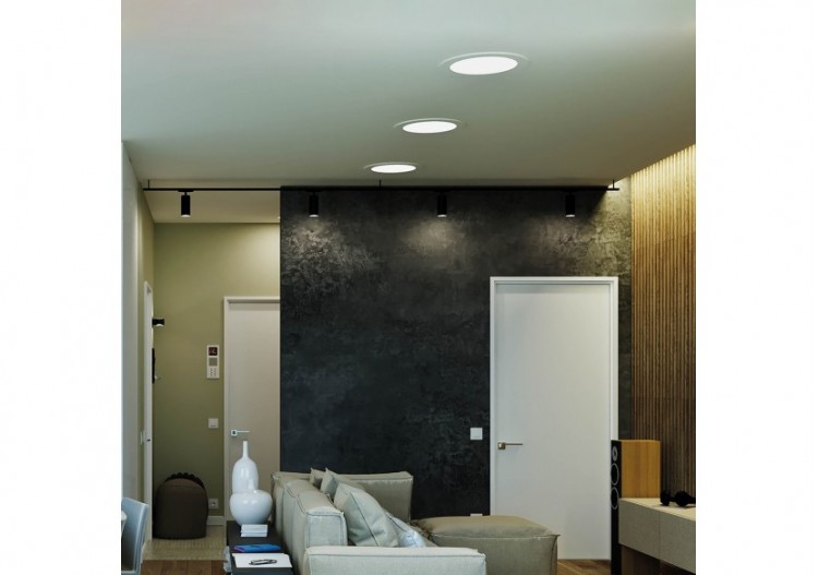 Panneau encastré LED diamètre 146mm Blanc, 790 lm, Blanc Chaud - BP01-60900 - Braytron 2