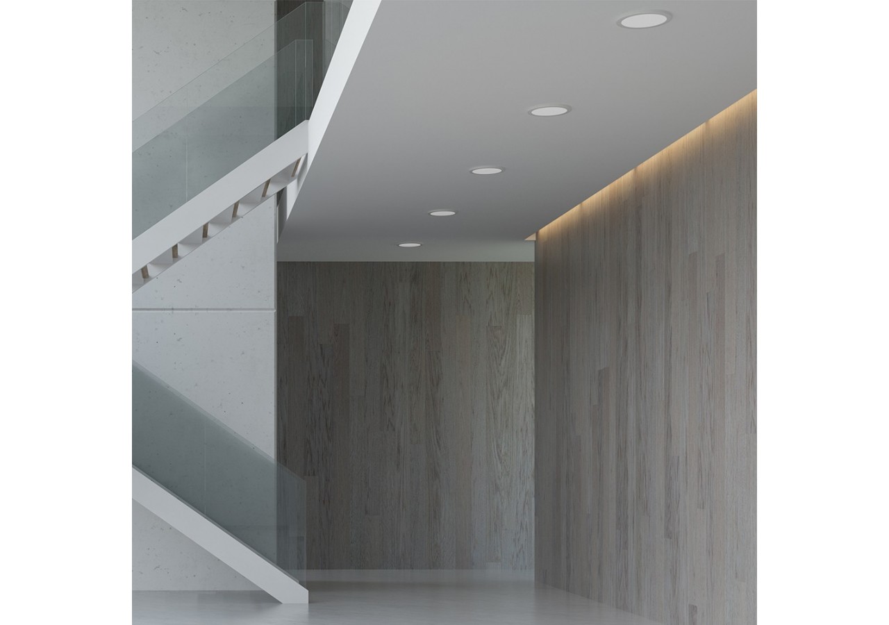 Panneau encastré LED diamètre 298mm Blanc, 2400 lm, Blanc Chaud - BP01-62400 - Braytron