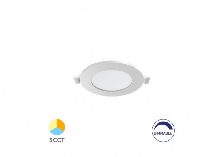 Panneau encastré LED diamètre 85mm Blanc, 280 lm - BP01-90480 - Braytron