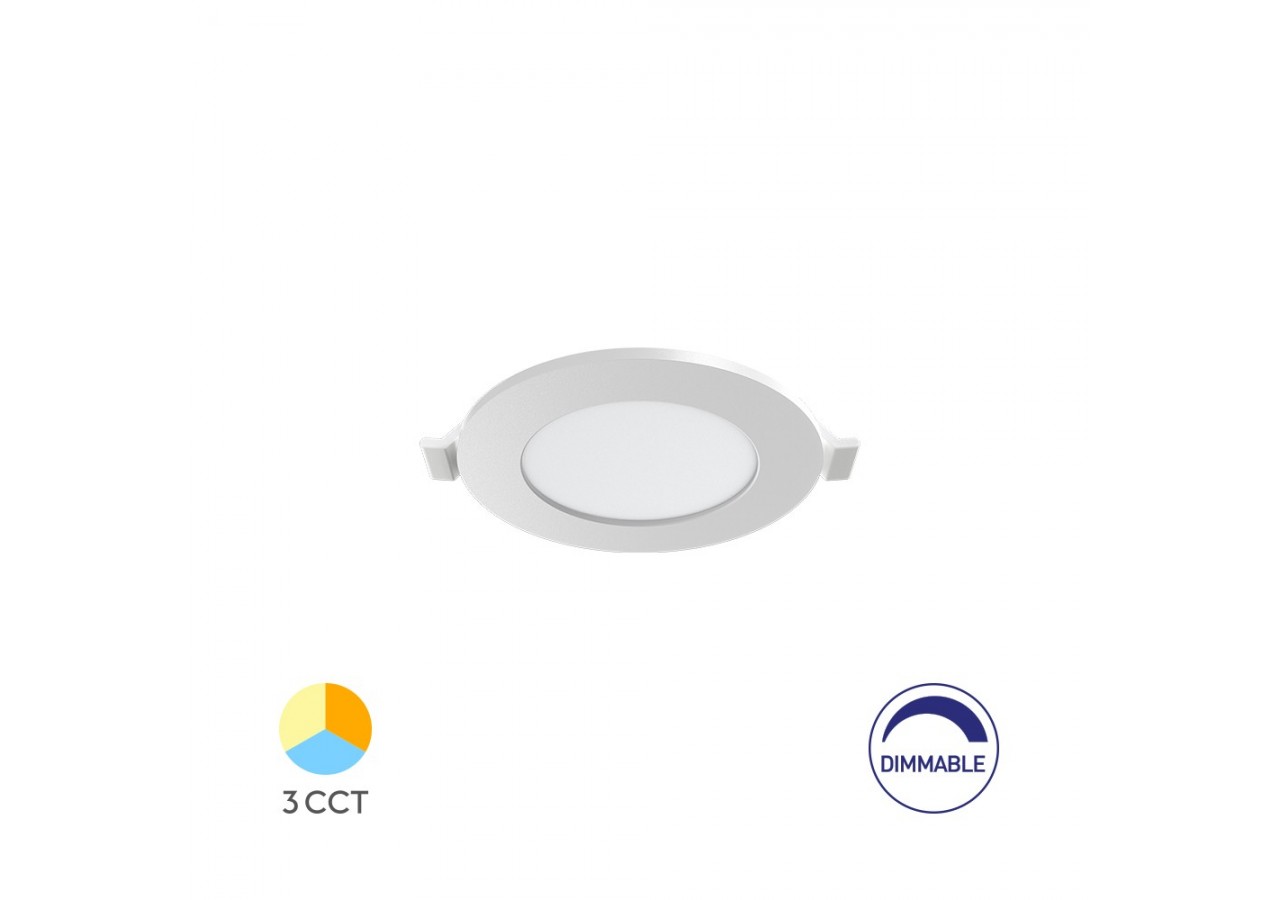 Panneau encastré LED diamètre 85mm Blanc, 280 lm - BP01-90480 - Braytron