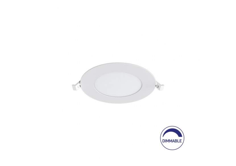 Panneau encastré LED diamètre 128mm Blanc, 470 lm, Blanc Chaud - BP01-90600 - Braytron