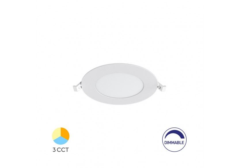 Panneau encastré LED diamètre 128mm Blanc, 470 lm - BP01-90680 - Braytron