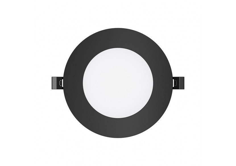 Panneau encastré LED diamètre 128mm Noir, 470 lm - BP01-90681 - Braytron