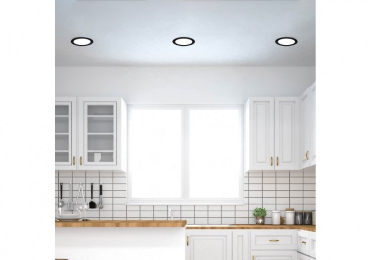 Panneau encastré LED diamètre 229mm Noir, 1800 lm, Blanc Chaud - BP01-91801 - Braytron 2