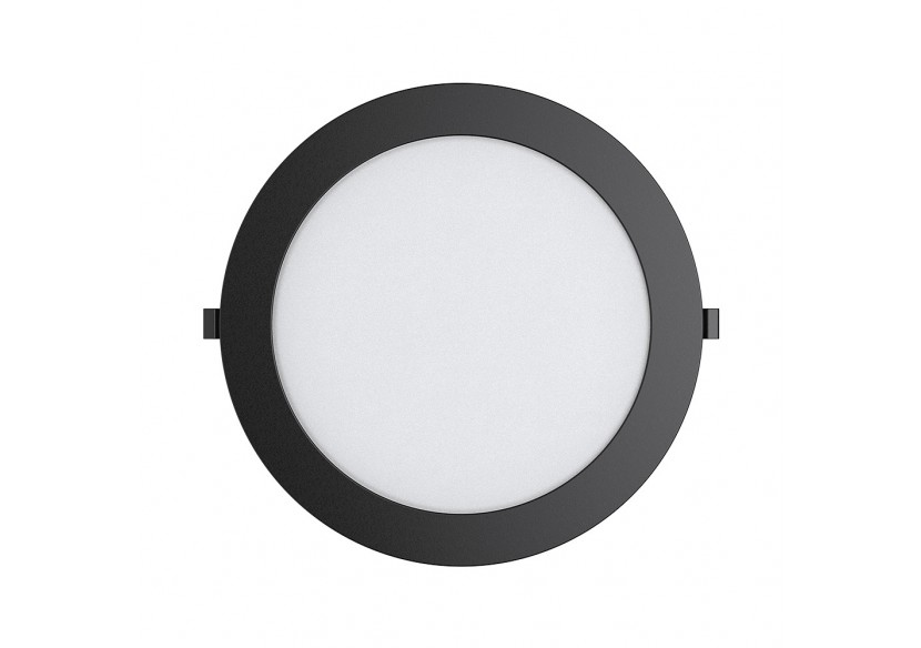 Panneau encastré LED diamètre 229mm Noir, 1800 lm, Blanc froid - BP01-91831 - Braytron