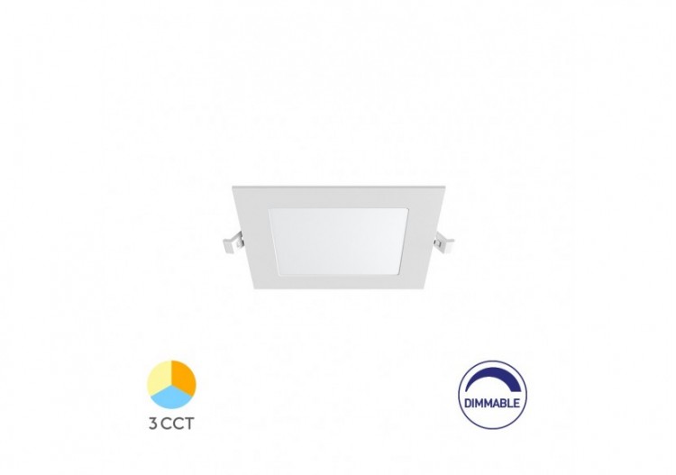 Panneau encastré LED 90x90mm Blanc, 280 lm, Variation de blancs - BP02-90480 - Braytron