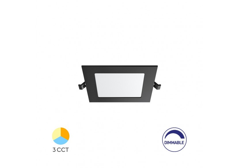 Panneau encastré LED 90x90mm Noir, 280 lm, Variation de blancs - BP02-90481 - Braytron