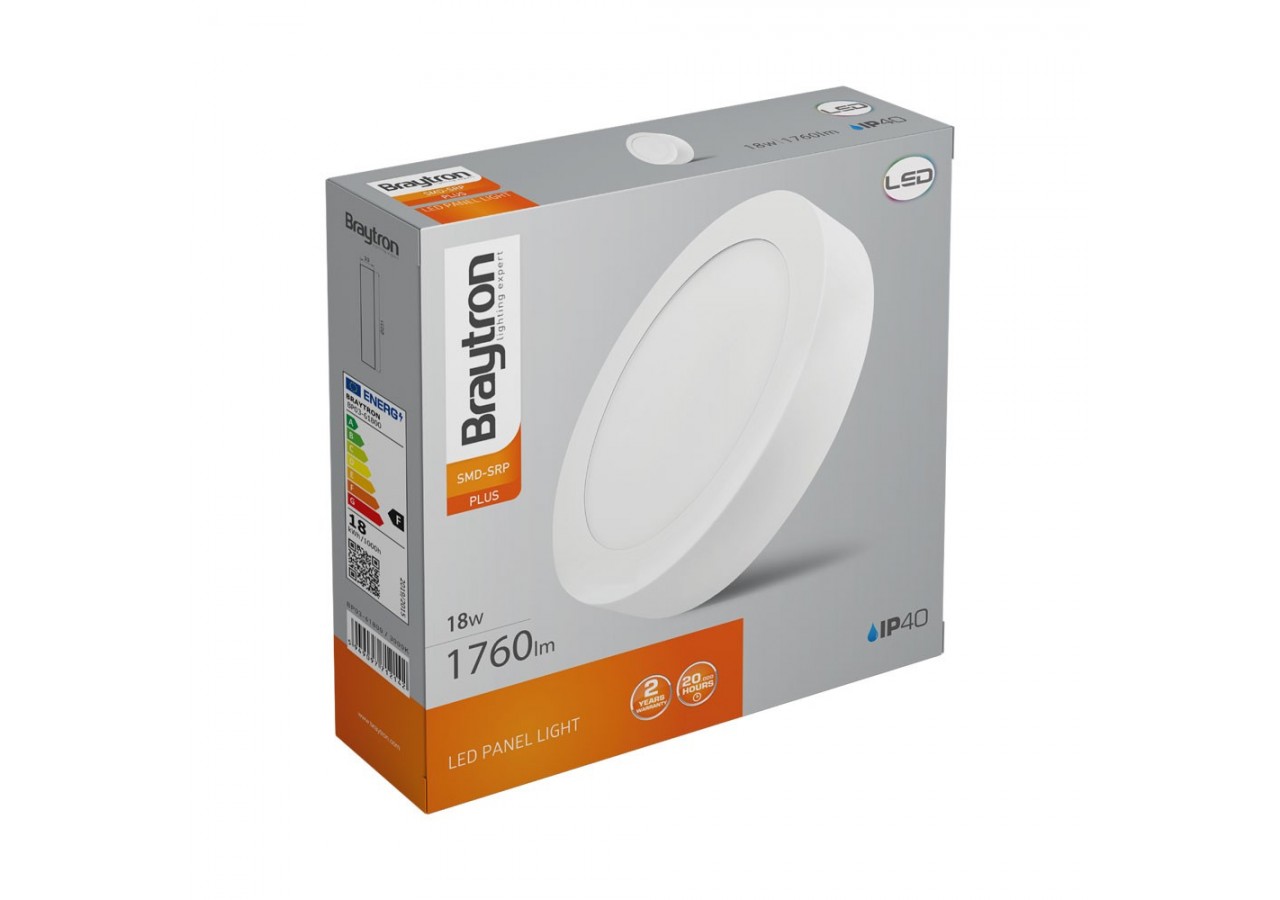 Panneau en applique LED Blanc, 1760 lm, Blanc Chaud - BP03-61800 - Braytron