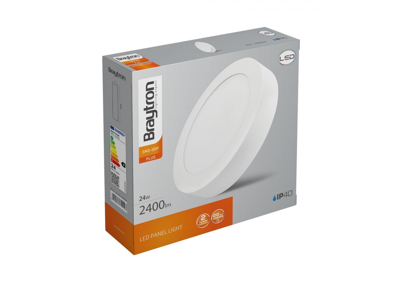 Panneau en applique LED Blanc, 2400 lm, Blanc froid - BP03-62430 - Braytron