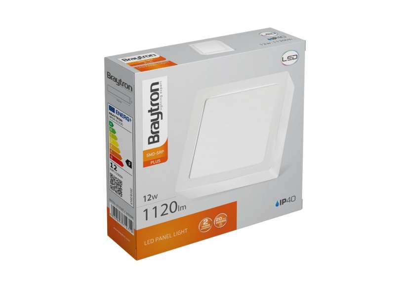 Panneau en applique LED 170x170mm Blanc, 1120 lm, Blanc froid - BP04-61230 - Braytron