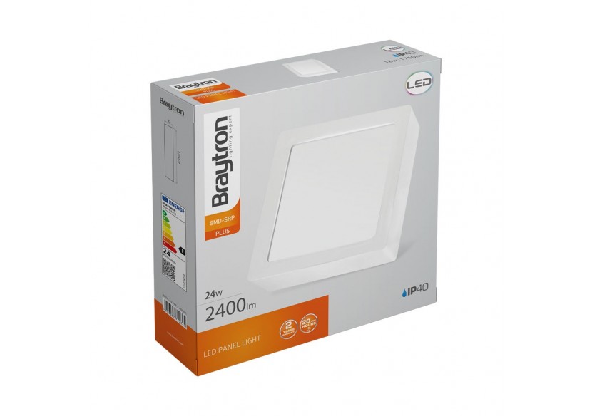 Panneau en applique LED 272x272mm Blanc, 2400 lm, Blanc neutre - BP04-62410 - Braytron