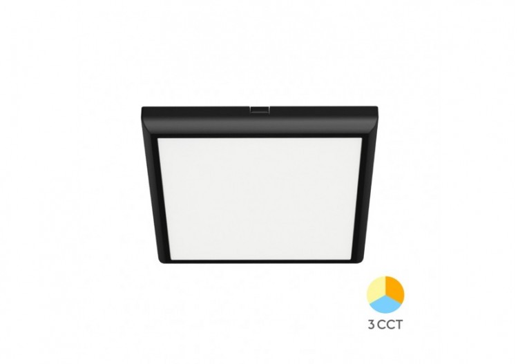 Panneau LED 225x225mm Noir,...