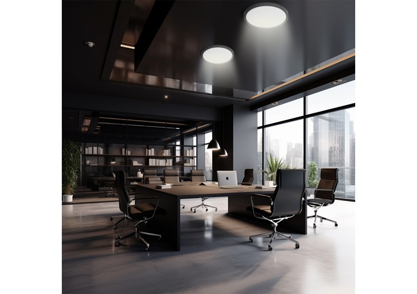 Plafonnier Jade LED Noir, 1980 lm, Variation de blancs - BP07-00281 - Braytron