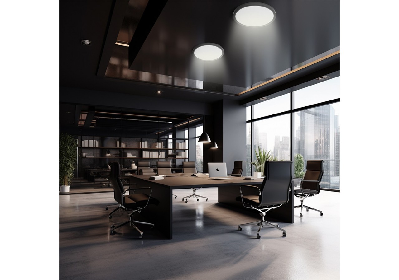 Plafonnier Jade LED Noir, 3960 lm, Variation de blancs - BP07-00481 - Braytron