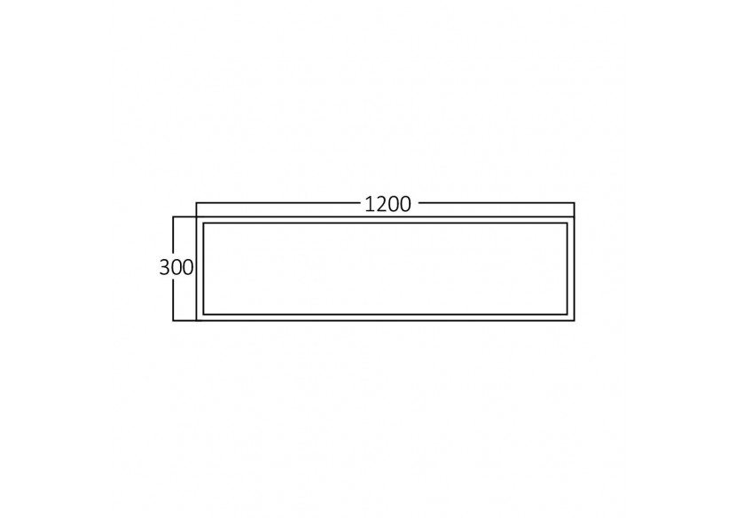 Cadre pour pose en applique pour panneau LED 30x120 1200mm Blanc - BP16-99030 - Braytron