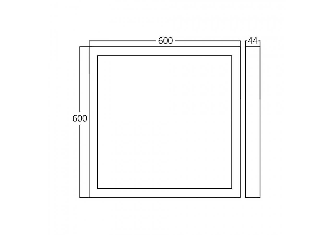 Cadre pour pose en applique pour panneau LED 60x60 600mm Blanc - BP16-99040 - Braytron
