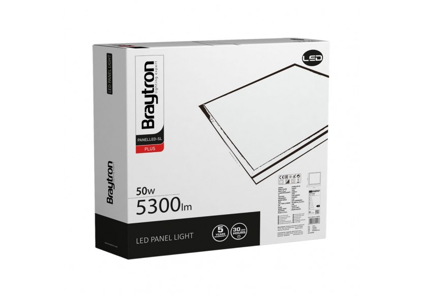 Panneau en applique LED 595mm Blanc, 5300 lm, Blanc neutre - BP21-06610 - Braytron