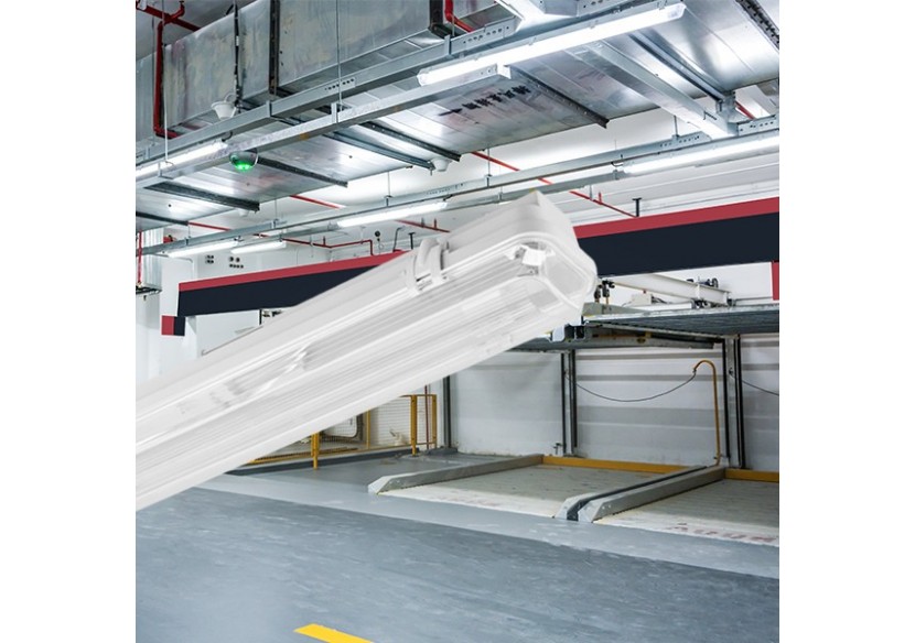 Luminaire étanche 1260mm Milky Blanc, G13 - BT05-11281 - Braytron