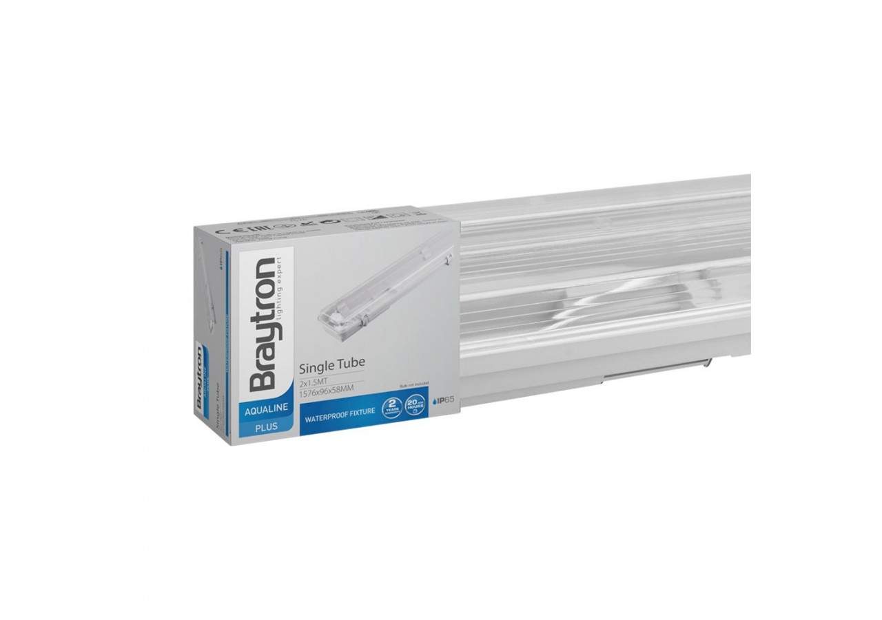 Luminaire étanche 1550mm Milky Blanc, G13 - BT05-21580 - Braytron
